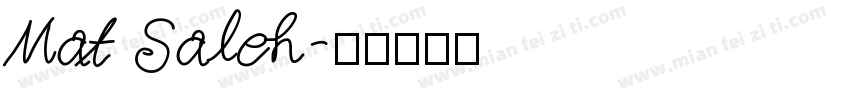 Mat Saleh字体转换